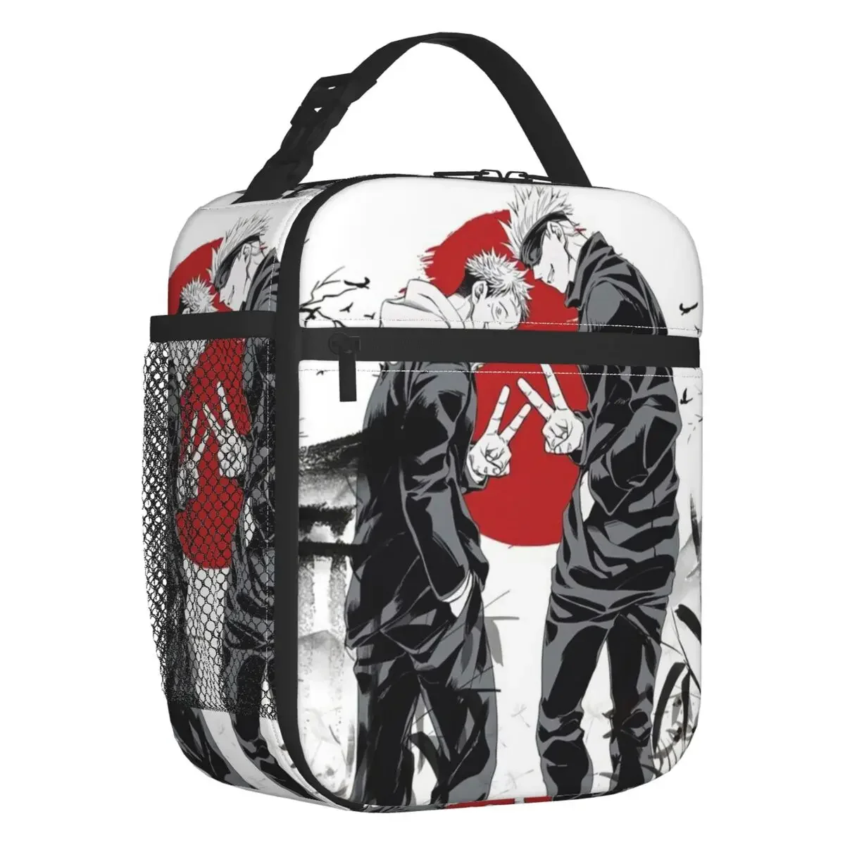 Jujutsu Kaisen Satoru Gojo Insulated Lunch Bag for School Office Yuji Leakproof Thermal Cooler Bento Box Women Kids