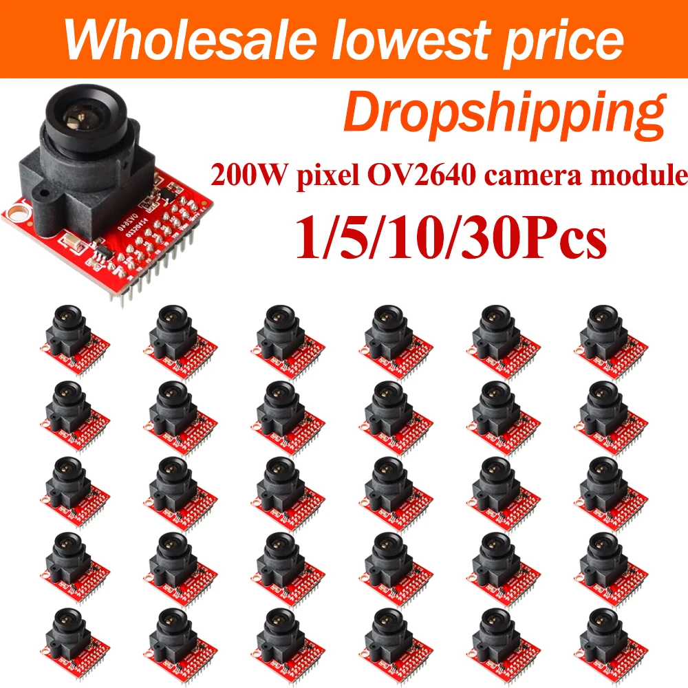 1/5/10/30Pcs New 2MP OV2640 CMOS Camera Module STM32F4 Driver Source Code Support JPEG Image Output For Embedded MCU Project
