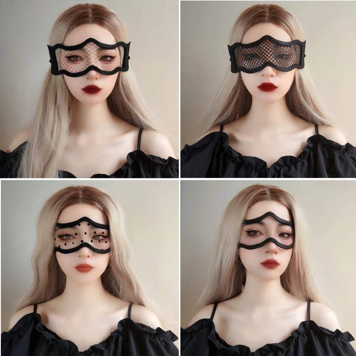 Sexy Women's Masquerade Mysterious Eye Mask Reusable Cosplay Exotic Accessory for Halloween Prom Masquerade Party Face Ball