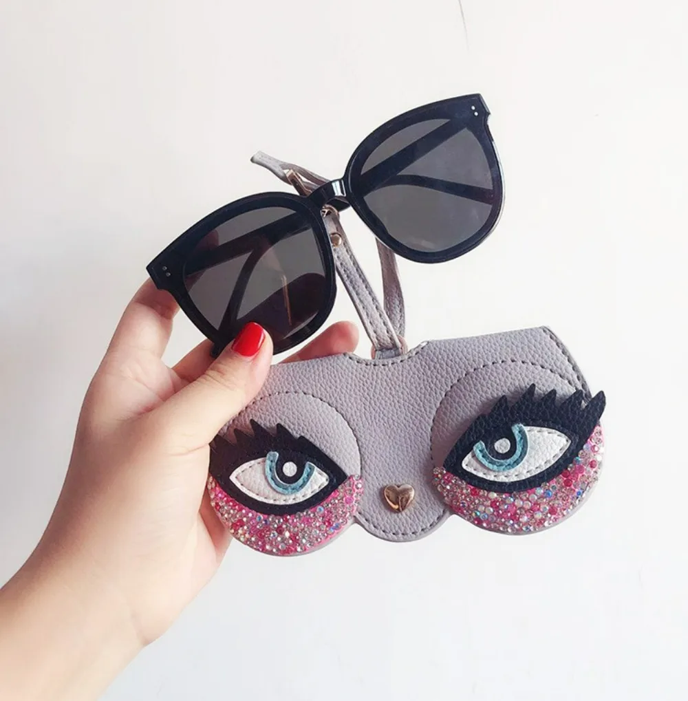 

Portable Sunglasses Bag Luxury Design Ladies Eyeglasses Case Diamond Eyeglasses Storage Bag Dustproof Hanging Eyeglasses Frame
