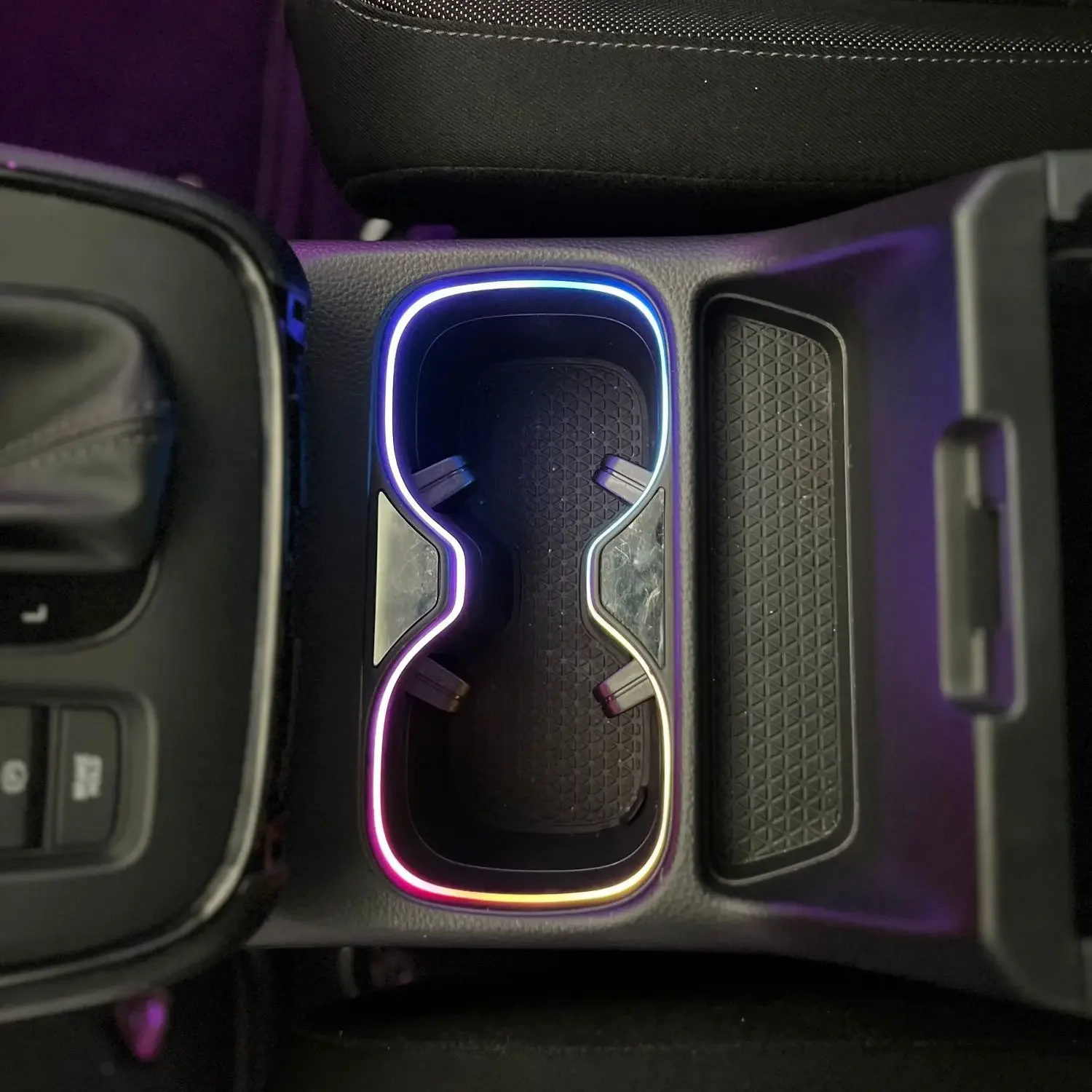 

For Honda CRV 2022 2023 Car Central Console Water Cup Frame Decorative Atmosphere Light Led Colorful APP Control Ambient Lamp