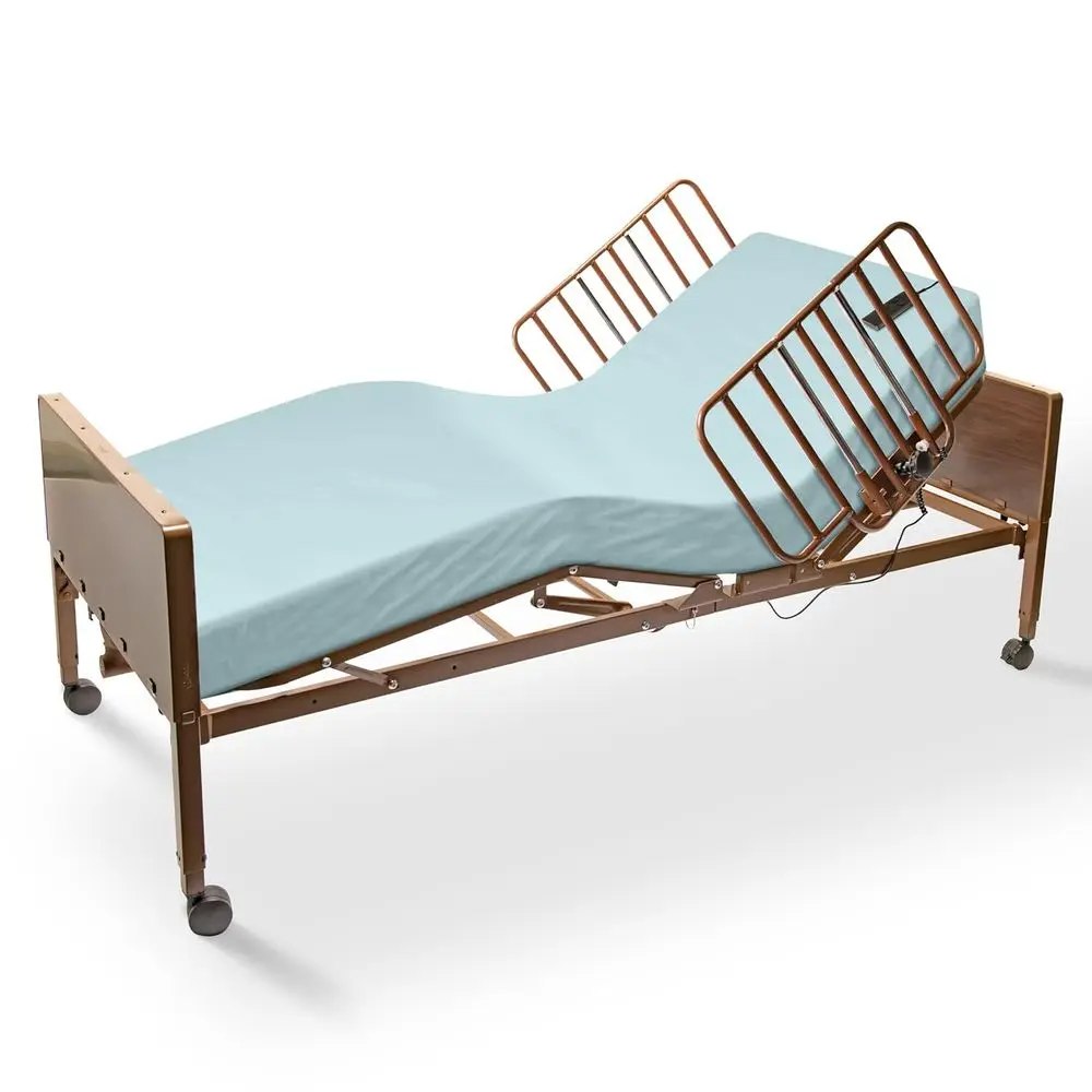 

Customizable Electric Bed Package - Choose Rails, Mattress, Table, Bedding for Long-Term Care