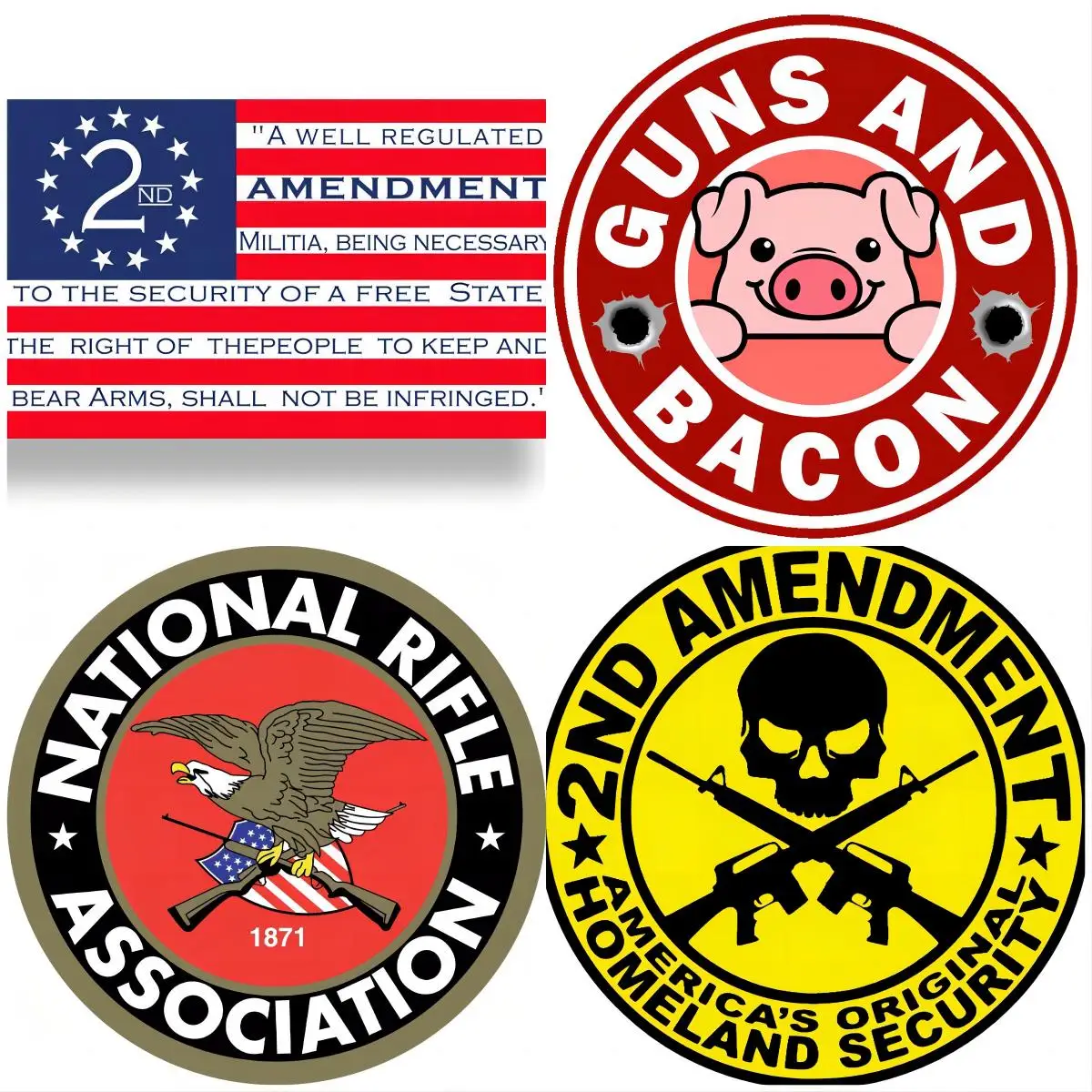 2ND Amendment Stickers Laptop Skin Truck Bumper Decal Auto Tuning Camperize Van Accessoriestuning Car Decoration