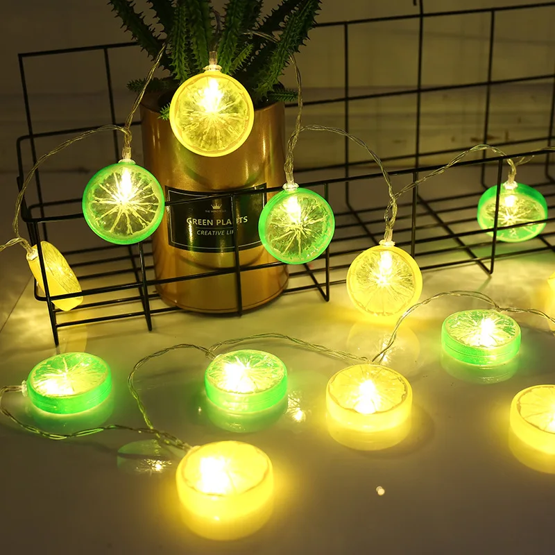 

1-6M 10-40LED Lemon LED String Light Warm White Garden Decor Lamp Christmas Holiday Party Lighting Kids Bedroom Nightlight 2022