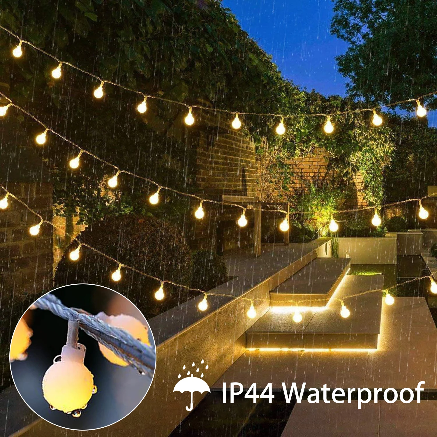 100 LED USB Fairy String Lights Globe String Lights for Indoor Outdoor Party Wedding Christmas Garden Eco-Friendly Energy-Saving