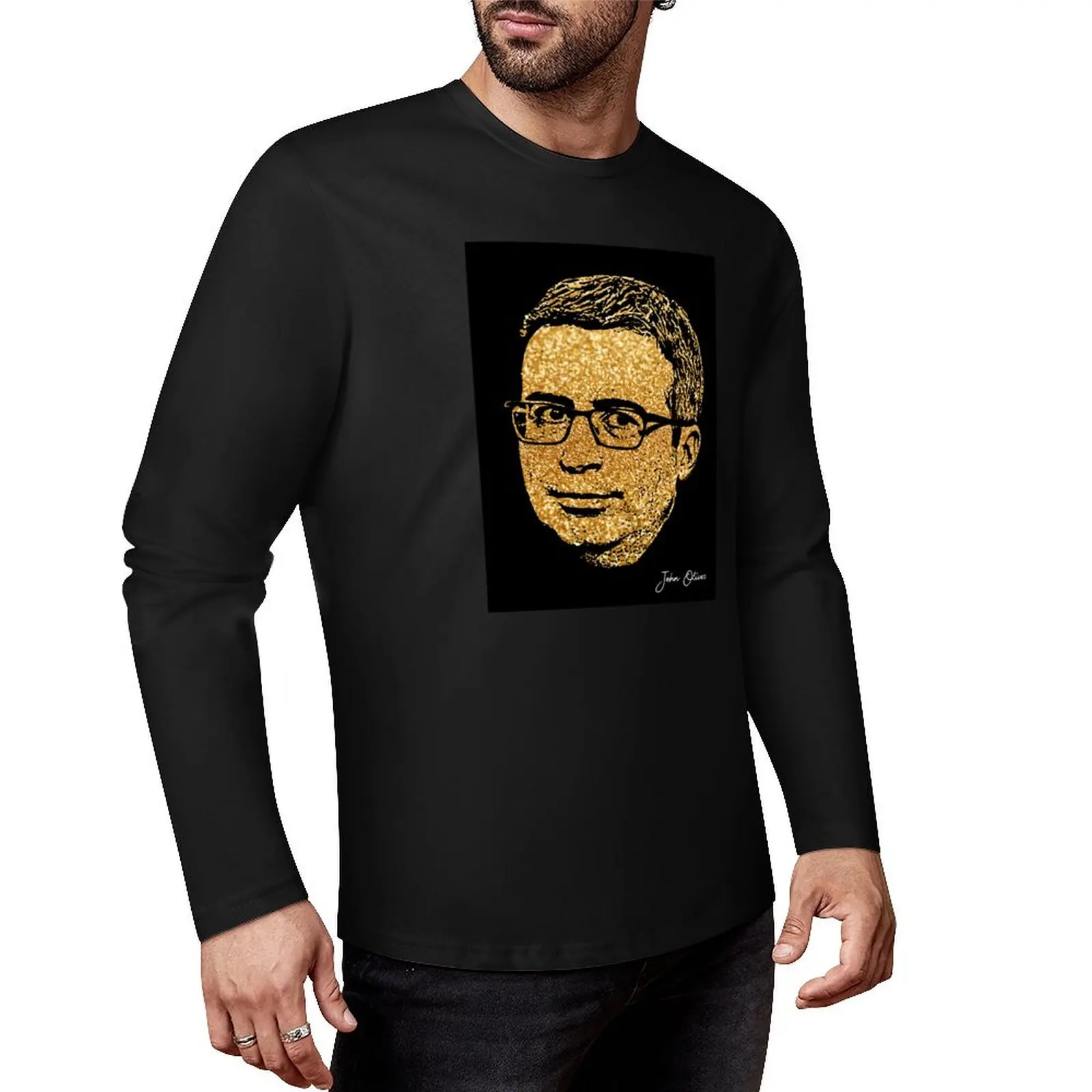 

John Oliver portrait Long T-Shirt kawaii clothes t shirt man sweat shirts, men