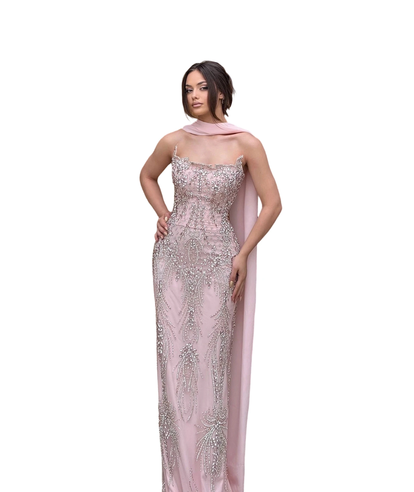 Exquisite trägerlose Kristall-Abendkleider, Perlen-Abschlussballkleid, ärmellos, maßgeschneiderte Meerjungfrau-Partykleider, Vestidos De Noche