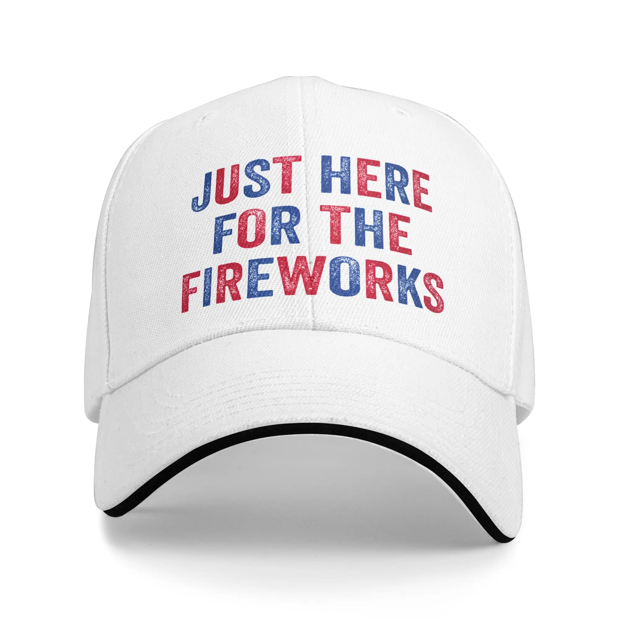 Casual Baseball Cap Just Here For The 4th Of July  Outdoor Sport Hip Hop Hats For Men Adjustable Fashion Baseball Caps