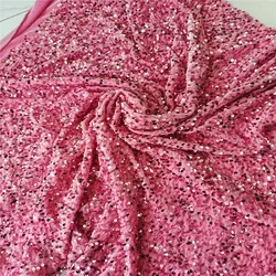 Stretch Sequins Bordados para DIY, Tecidos de costura, Vestuário, Artesanato, Costura, Brilhante Vestido Sexy, 0,5 jardas