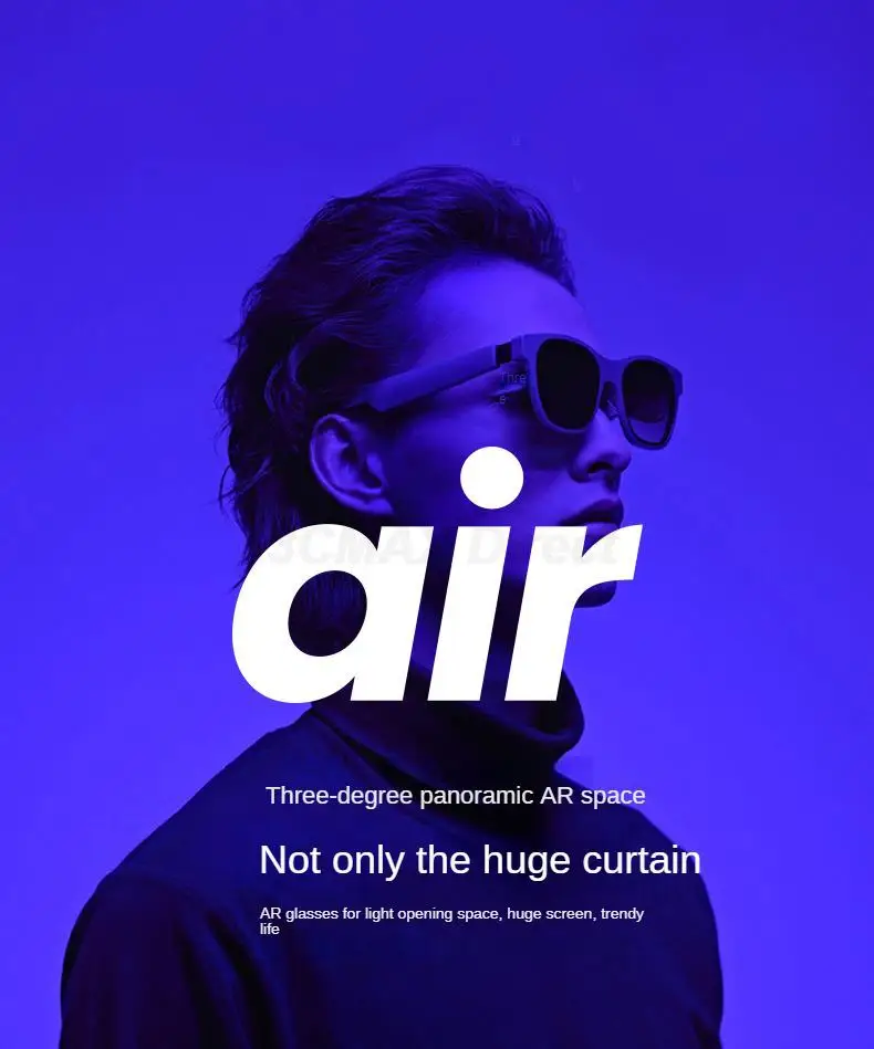 نظارات Nreal Air 2 pro AR الأصلية XREAL Air 130 بوصة شاشة عملاقة فضائية للسينما الخاصة عرض محمول VS نظارات Rokid MAX