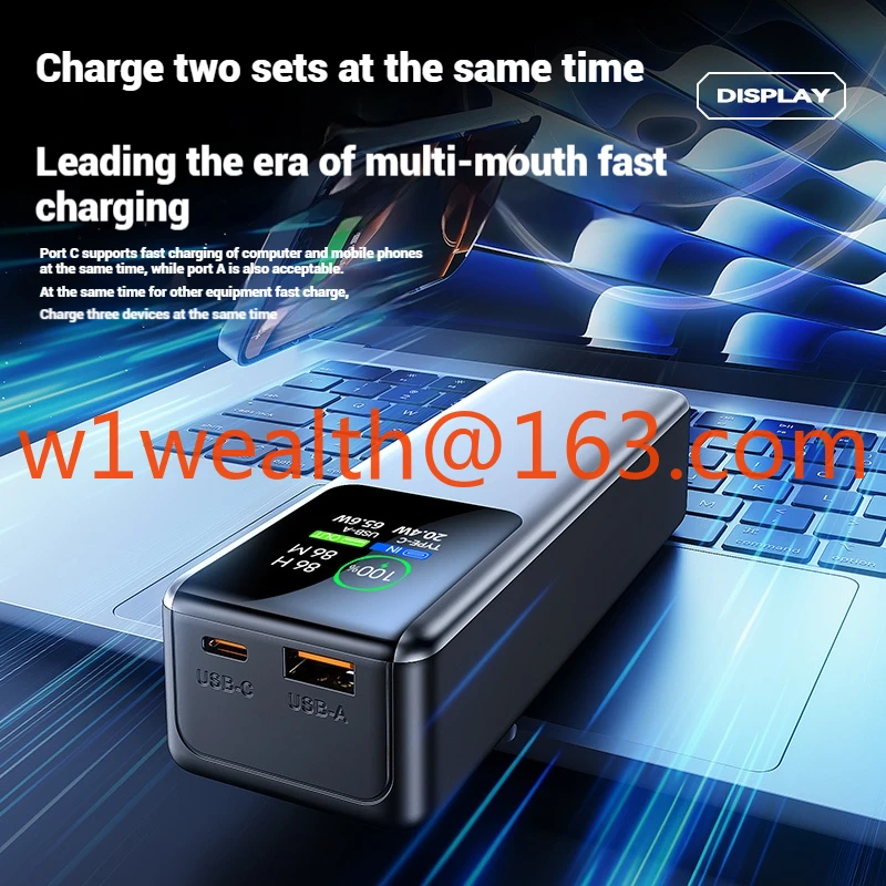 Newest 65W Laptop Power Banks 20000mah PD 20W Super Fast Charging Digital Display Portable USB TYPE-C Laptop Power Bank 20000mAh