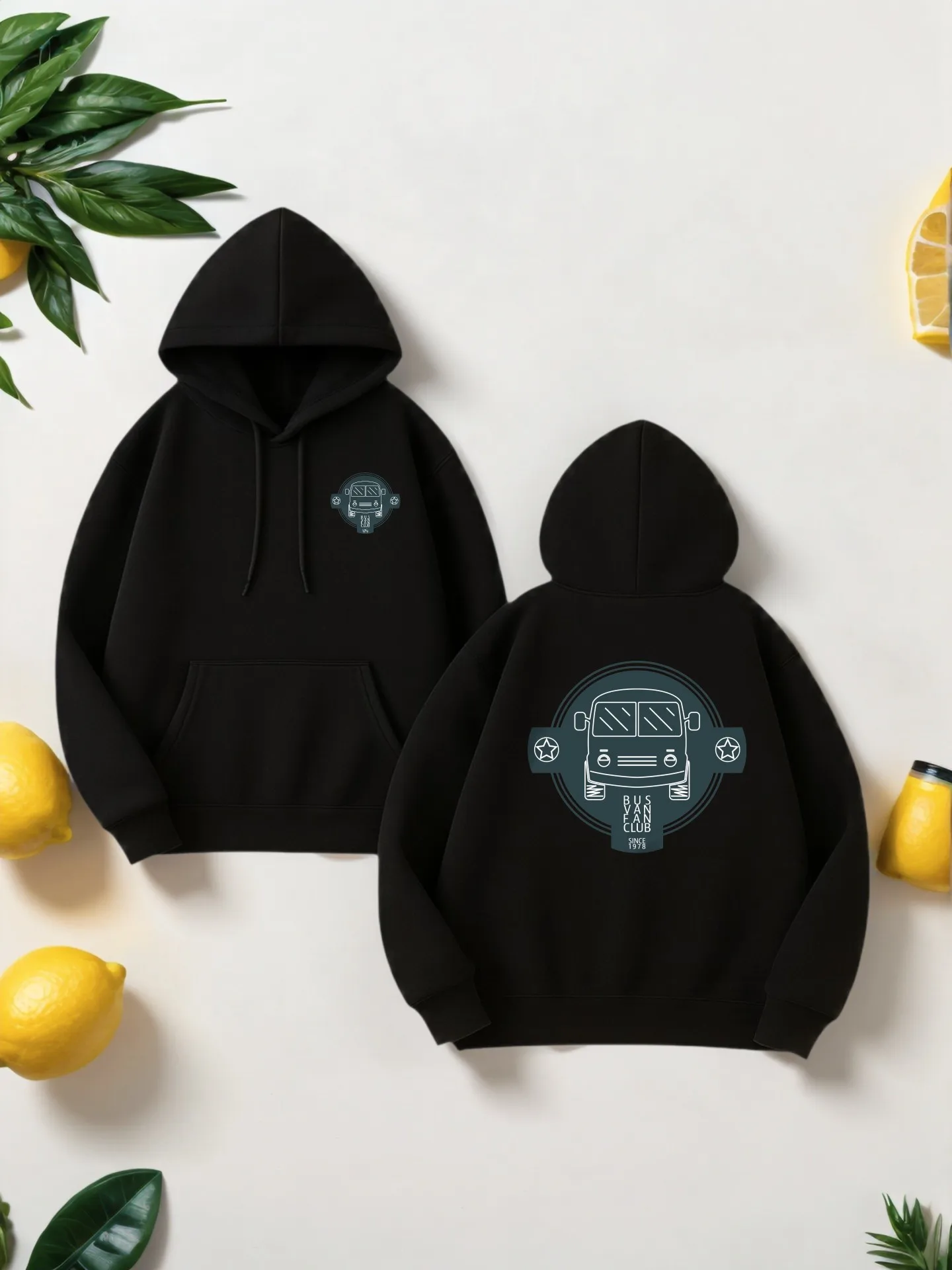 Graphic Hoodie Men, Oversized Casual Hooded Sweatshirt for Men, Fleece Lined with Cartoon Print, For Everyday Wear