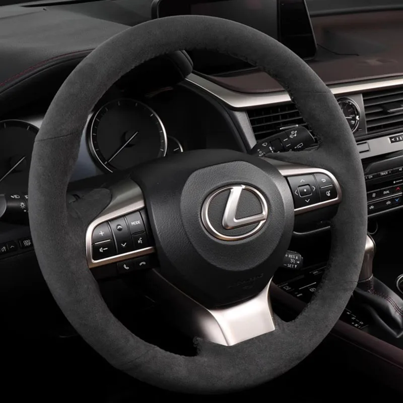 

hand-stitched non-slip Suede Car Steering Wheel Cover For Lexus ES200 ES250 ES300h 2015-2018 GS200 GS300h GS450h Auto Parts