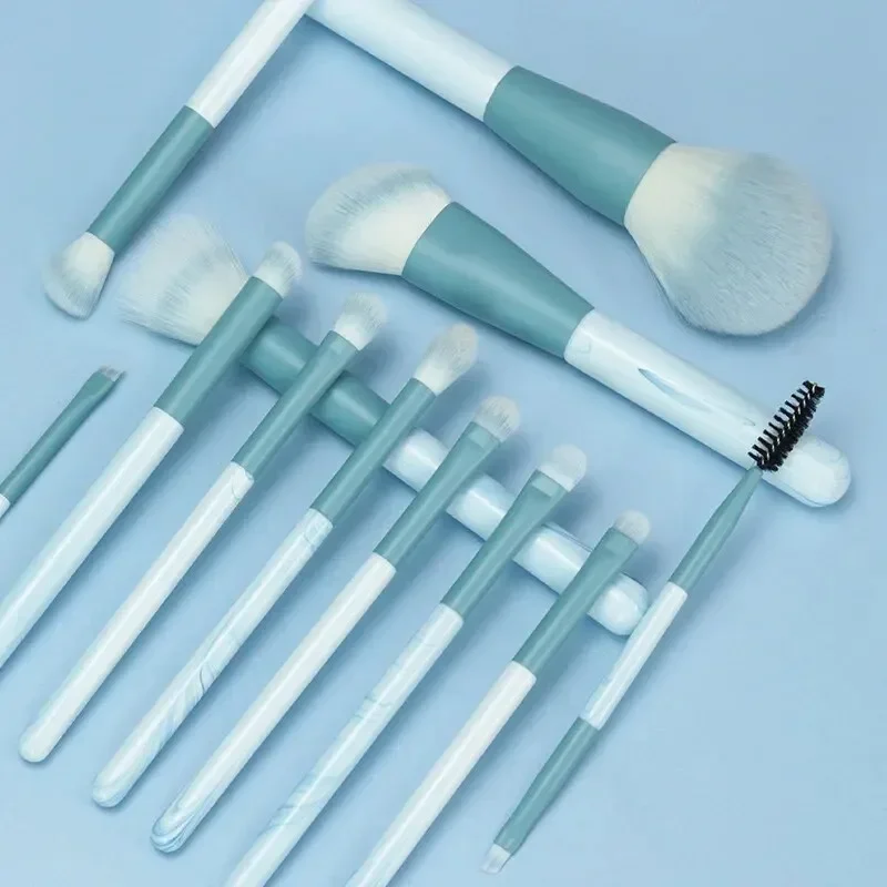 12 Stuks Make-Up Kwasten Set Ultra Zacht Poeder Makeup Tools Beginner Punt Blush Borstel Concealer Borstel Mes Rand Eyeliner Brus