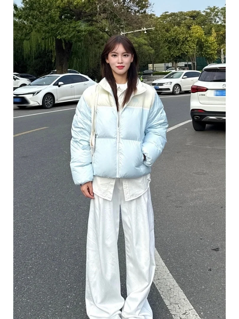 

Winter Thiened Warm Bread Jaet Cotton Coat Stand Collar Long Sve Zipper Closure Color New Arrival Sweet School S...