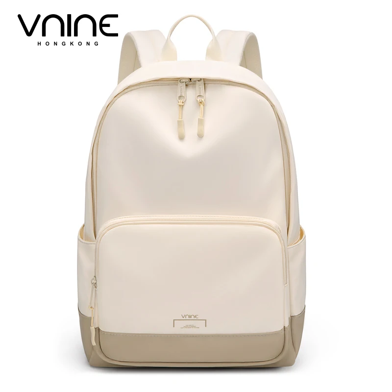 V.NINE Unisex Backpacks Waterproof 15 inch Laptop Backpack Women Elegant Casual Men Back Pack Black Office Work Bag Lightweight