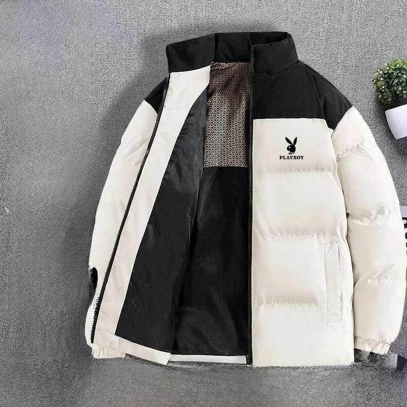  Men's Winter down Jaet Stand Collar Outerwear Warm Coat Trendy Cotton Clothes for Men ort Sle Filling