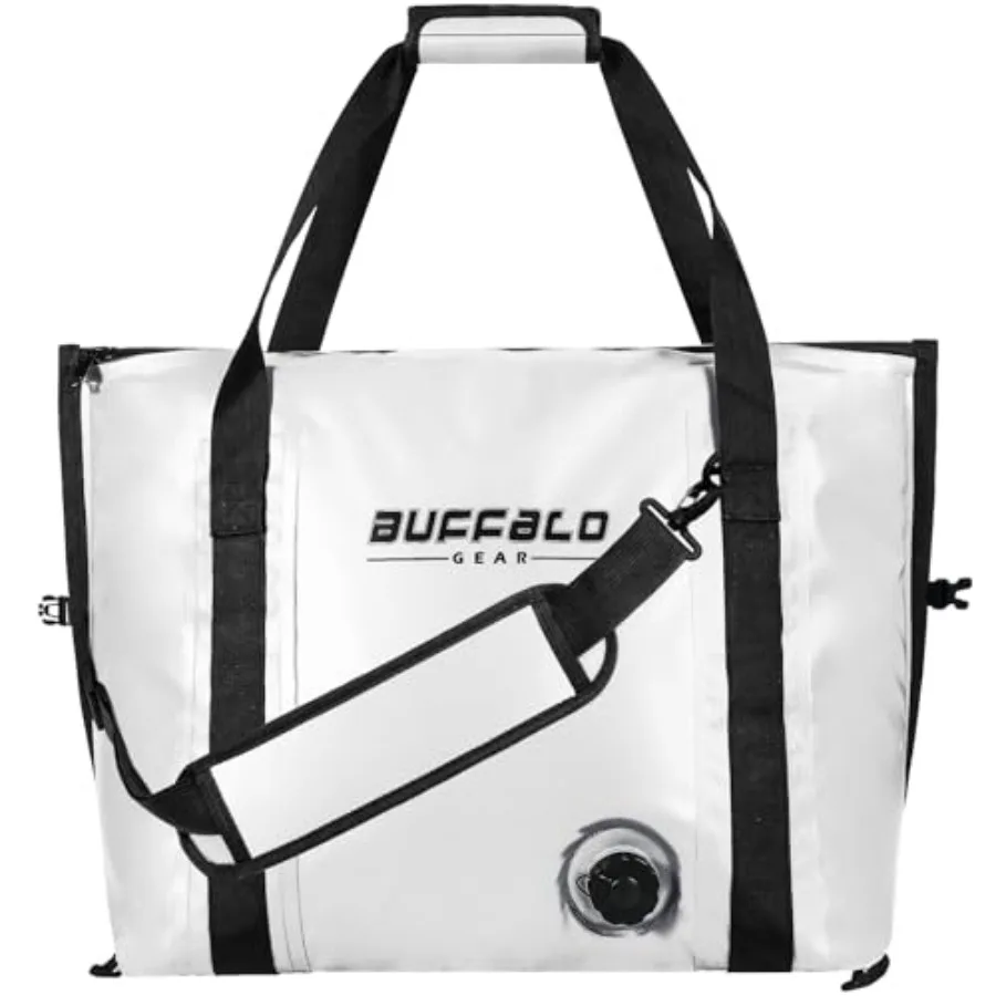 

Insulated Fish Cooler - 27.5QT 58QT Waterproof Flat Bottom Bag Leakproof and Fishing Kill Bag
