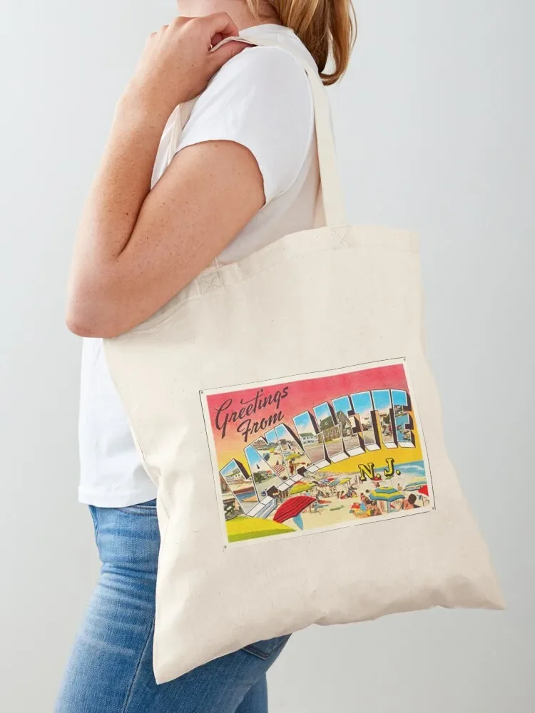 

Lavallette NJ Postcard Tote Bag Women's bag Women's shopper bag for beach Women's shopper