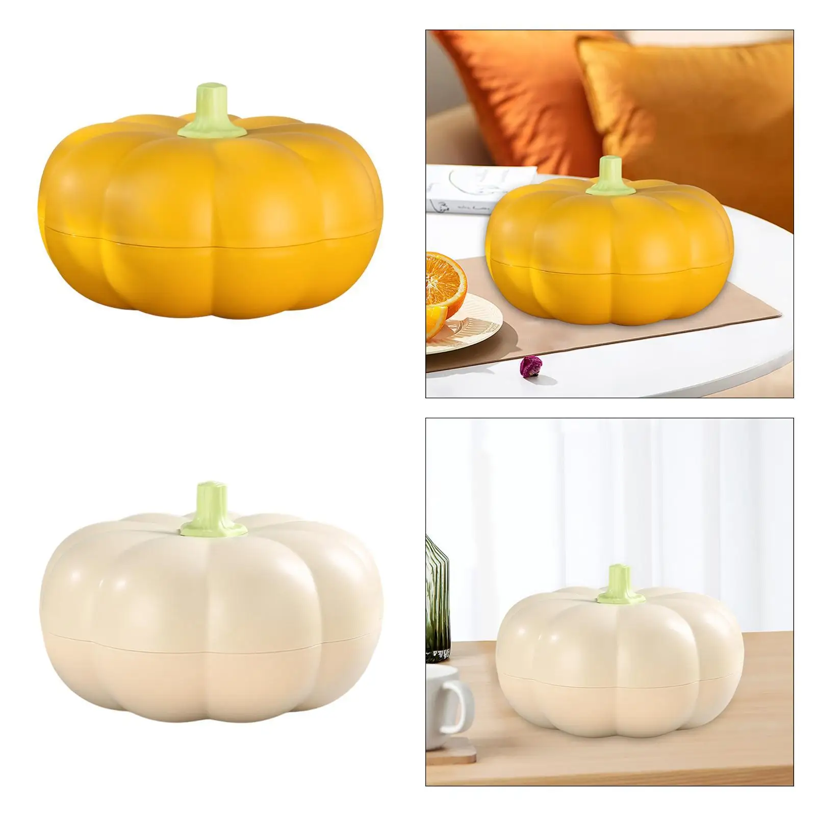 Divided Serving Tray Halloween Pumpkin Snack Holder Serving Bowl for Fruits