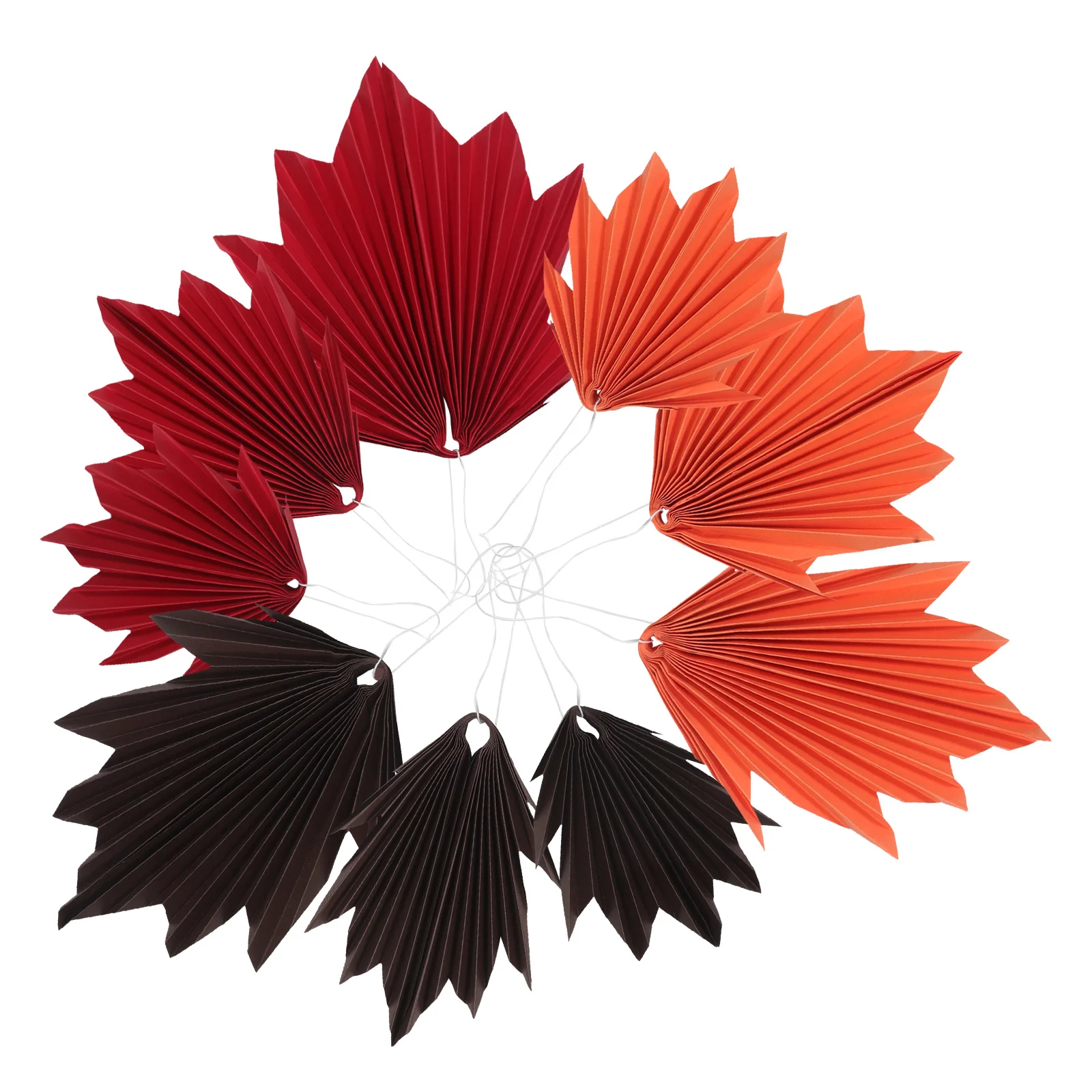 

9 pcs Autumn Maple Leaf Paper Fans Fall Festival Hanging Decorations For Thanksgiving Party Maple Leaf Wall Art Home