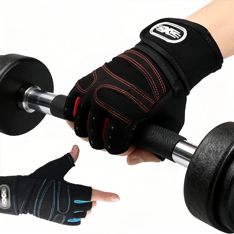 

Перчатки для спортзала для мужчин и женщин, перчатки для фитнеса, тяжелой атлетики, браслета, бодибилдинга, тренировок, спортивных упражнений, велосипедных перчаток, противоударные