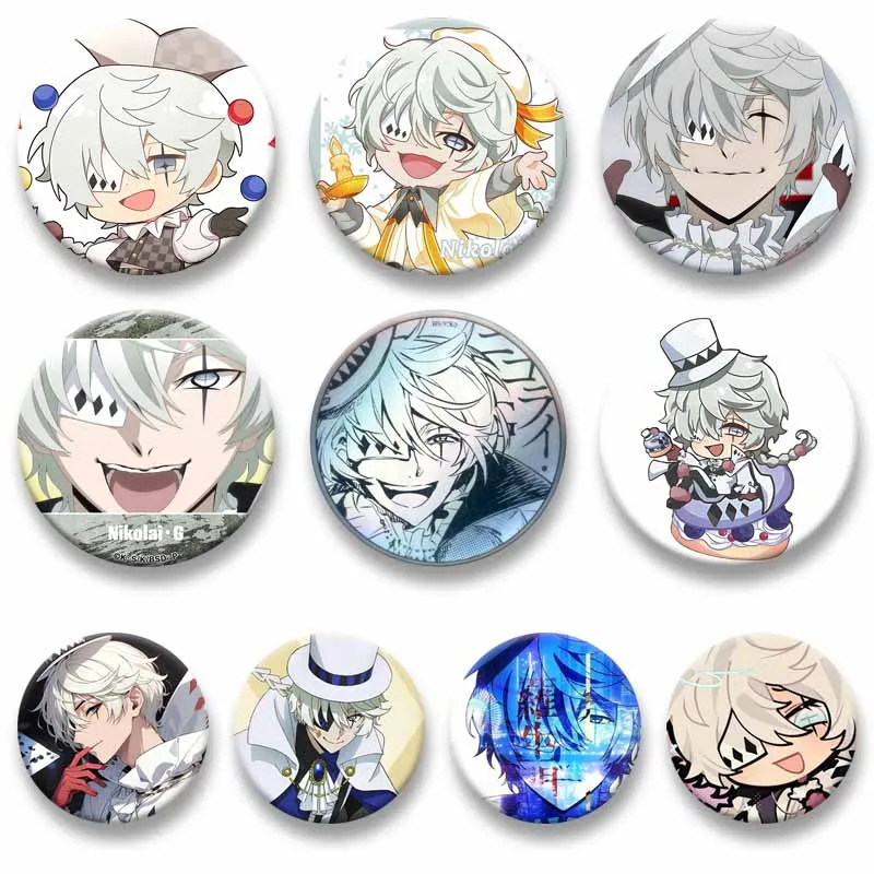 

Anime Character Aesthetic Badges Cartoon Nikolai Gogol Soft Button Pin Fashion Jewelry Accessories Hat Bag Lapel Brooches Gifts