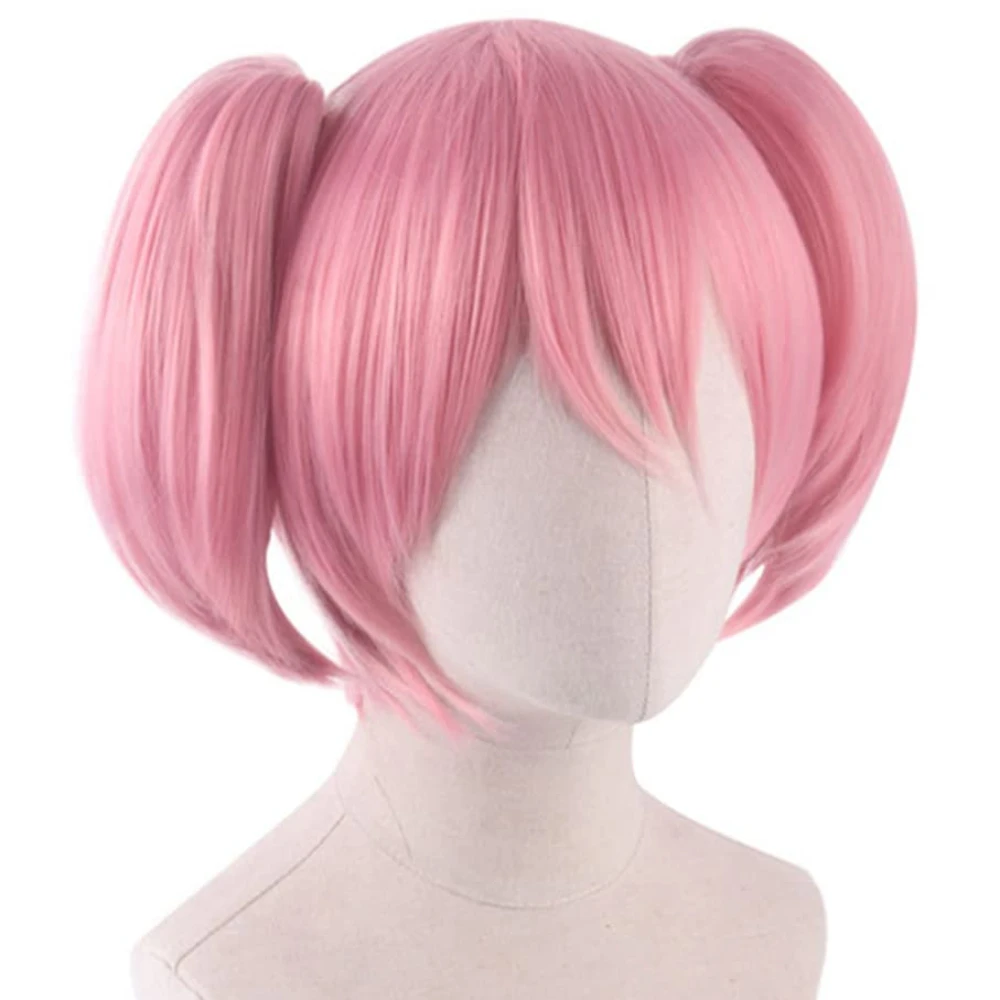 Anime Puella Magica Cosplay Wig Tomoe Mami Akemi Homura Kaname Madoka Pink Short Wig (Kaname Madoka)