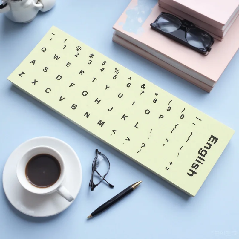 

Glow In The Dark Keyboard Stickers 1.3X1.1Cm Fluorescent Letter For Laptop Desktop Computer Accessory Night Light