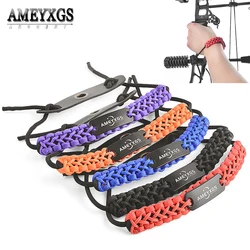 Correa de muñeca de arco compuesto, eslinga de muñeca trenzada ajustable, cordón Protector de arco de tiro con arco para caza al aire libre, AMEYXGS, 1 unidad