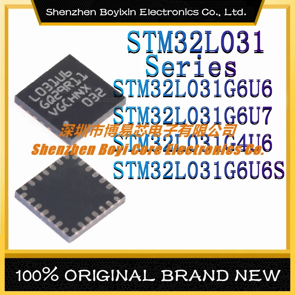 

STM32L031G6U6 STM32L031G6U7 STM32L031G4U6 STM32L031G6U6S Package: UFQFPN-28 New Original Genuine