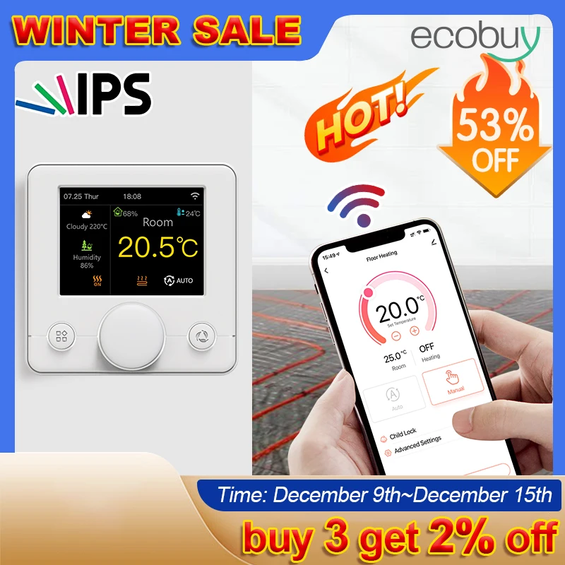 Tuya Smart Home Wifi Thermostat For Underfloor Heating Programmable Thermoregulator For Warm Floor Alexa Google Home Smart Life