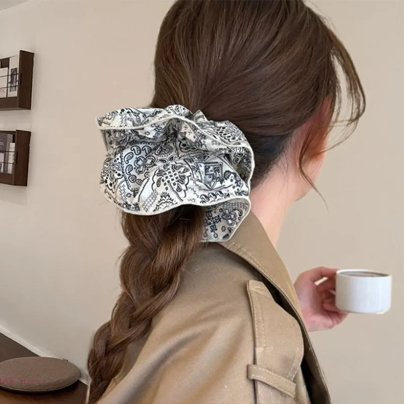 

Palace Retro Ethnic Style Scrunchies Women Elastic Hair Rubber Bands Accessories Tie Hair Ring Rope Headdress Headwear Ornament
