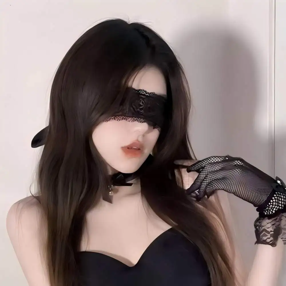 Kanten masker voor dames, chiffon bloem oogmasker, modieus kanten oogmasker, transparant oogmasker, verstelbaar oogmasker.