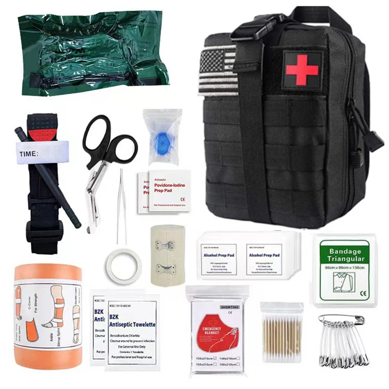 IFAK Trauma Survival Kit First Aid Medical Pouch Emergency Survival Gear and Equipment with Molle Car Travel Hiking