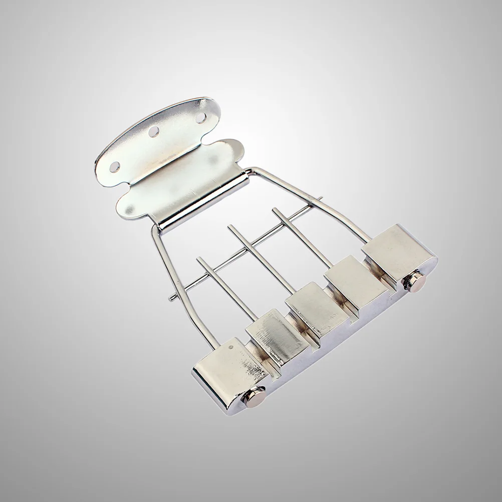 

4 String Jazz Bass Guitar Tailpiece Plated Steel Zinc Alloy Replacement Bridge Instrument Parts For Musicians Players