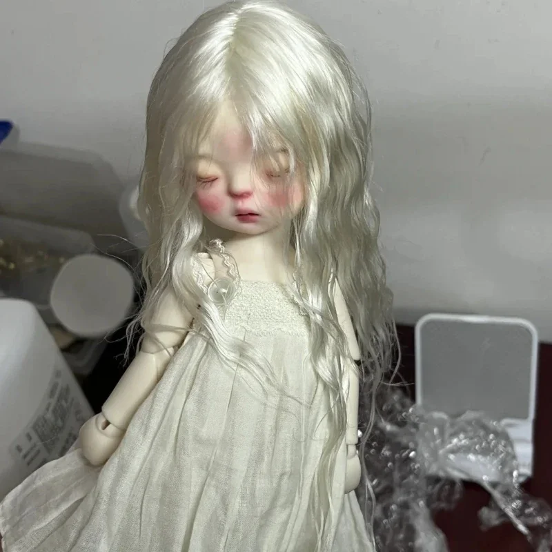 1/3 1/4 1/6 شعر مستعار للدمية شعر طويل مجعد مع الانفجارات ل 60/45/30 سنتيمتر Bjd دمية فستان اللعب منزل فتاة لعبة إكسسوارات دمي ، لا دمية