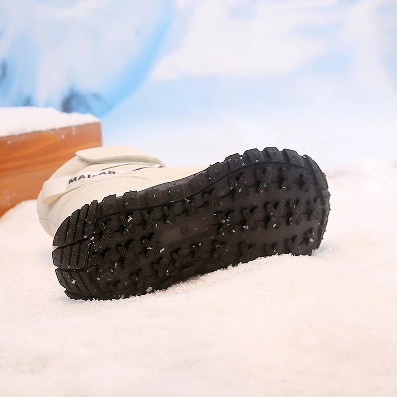 فو الفراء أحذية الشتاء للأطفال بولي Leather جلد الصبي الفتاة الثلوج الأحذية المضادة للانزلاق سميكة الدافئة المراهقين طفل أفخم الأحذية #4