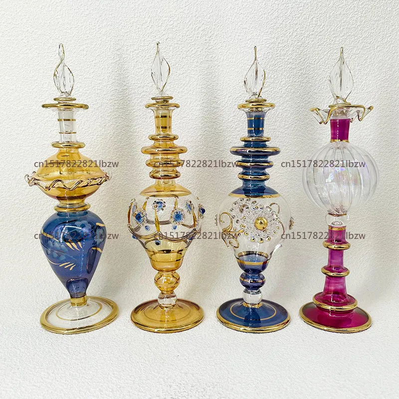 Egyptian Characteristic Flavor Bottle 15cm Essential Oil Bottle Colorful Glass Jewelry Ornament Tourist Souvenir