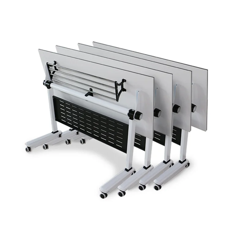 طاولة دراسة حديثة قابلة للطي للبيع بالجملة، غرفة اجتماعات مكتبية قابلة للطي، طاولة اجتماعات مقطعية للتدريب للمساحات الصغيرة #3