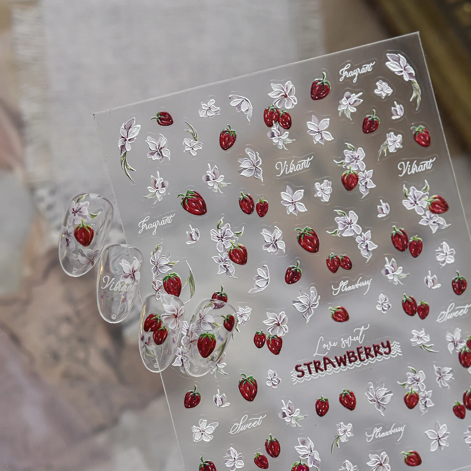 Niedliche Erdbeer-Toast-Nagela – Nail Art Strawberry Bewertung und Preis