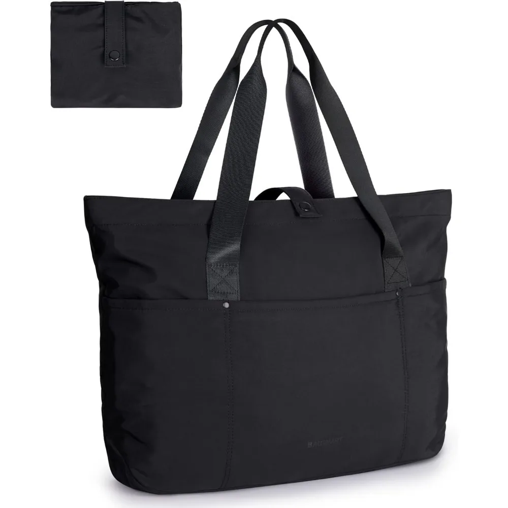 

Tote Bag for Women, Foldable Tote Bag With Zipper Travel Large Shoulder Bag Handbag for Work