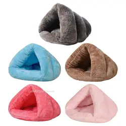 Winter Dog House Soft Plush Pet Cat Bed Round Cushion Warm Basket Cat Sleep Bag Nest Kennel for Small Medium Pet Supplies