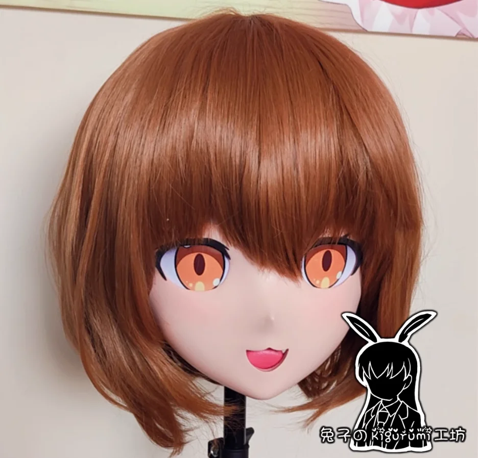 Masque Kigurumi en résine à tête complète verrouillable avec coque arrière, dessin animé personnalisé, cosplay japonais Rick Anime Py Play, RB32925