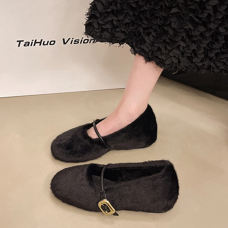 Women Shoes Autumn Clogs Platform Increas Height Casual Female Sneakers Loafers Fur Fall New Creepers White Winter Mary Janes In