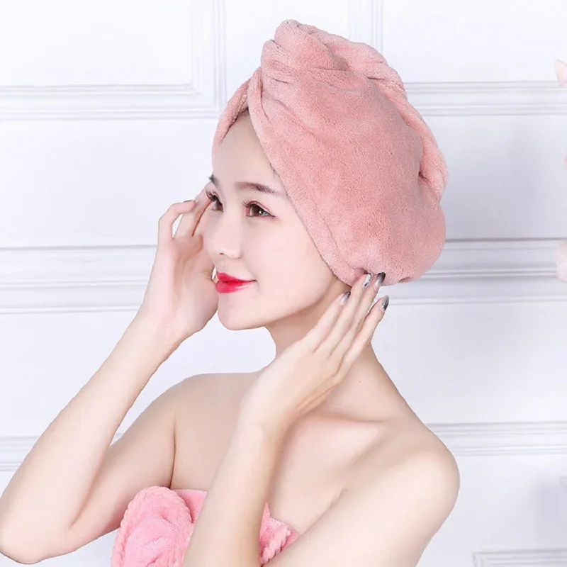 

Swimming Towel Rapid Fast Drying Hair Hat Absorbent Towel Cap Turban Wrap Soft Shower Hat