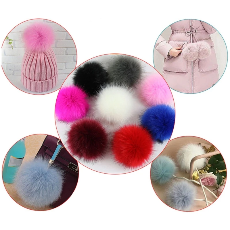 

2024 New Artificial Ball Solid Color with Removable Brooch Pins Buckle Tool