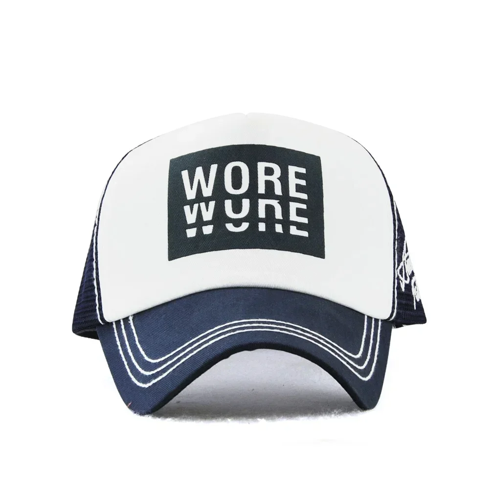 TOHUIYAN Fashion Trucker Cap Men Letters Printed Baseball Caps Summer Breathable Mesh Hat Casual Gorras Snapback Hats for Women