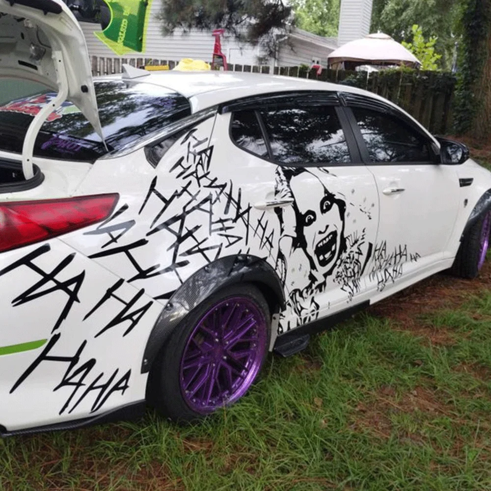 Naklejki JDM dla Joker do dekoracji naklejek samochodowych Drzwi w stylu sportowym Duży wzór Akcesoria zewnętrzne Wodoodporne naklejki winylowe z PVC
