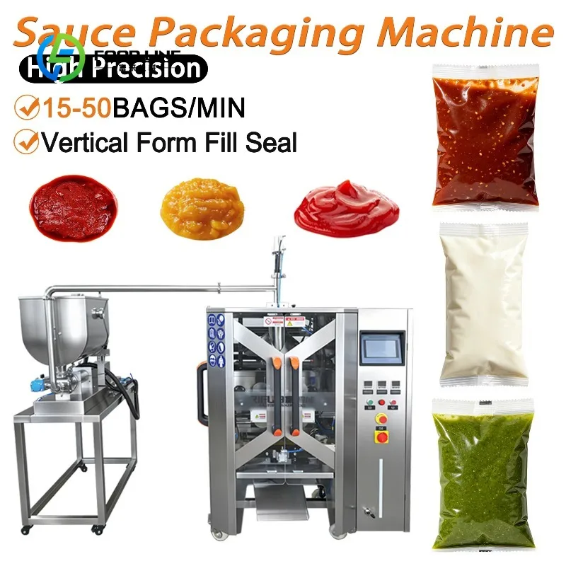 Customized Automatic Sauce Packaging Machine 15-50 Bags/Min for Beverage Water Cosmetics Quantitative Filling Machine